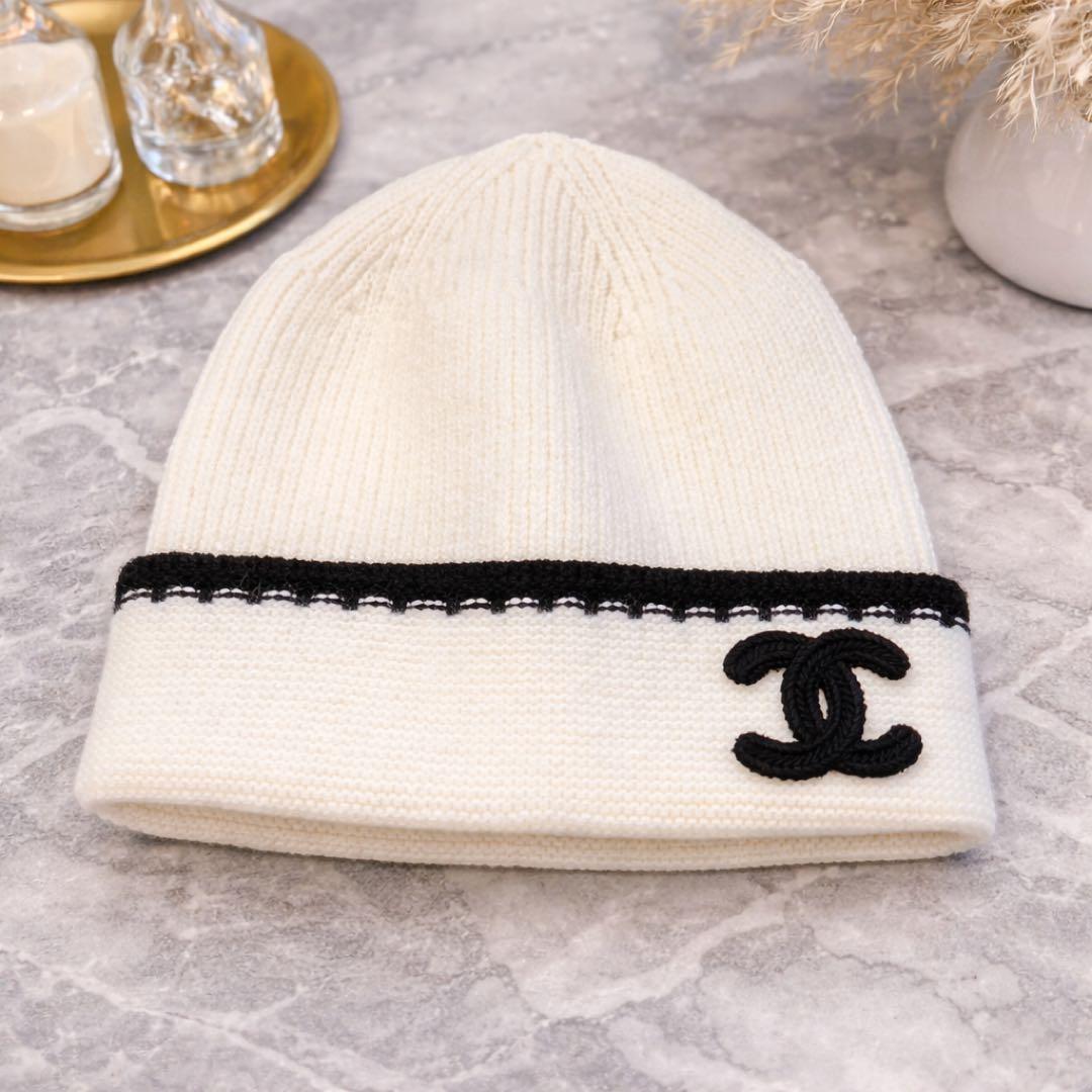 SALE CHANEL ニット帽　ホワイト