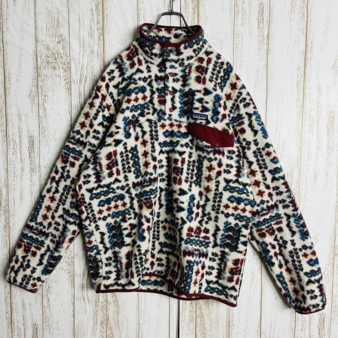【希少デザイン】パタゴニア ⭐︎ シンチラスナップ 総柄フリースジャケット 即完
