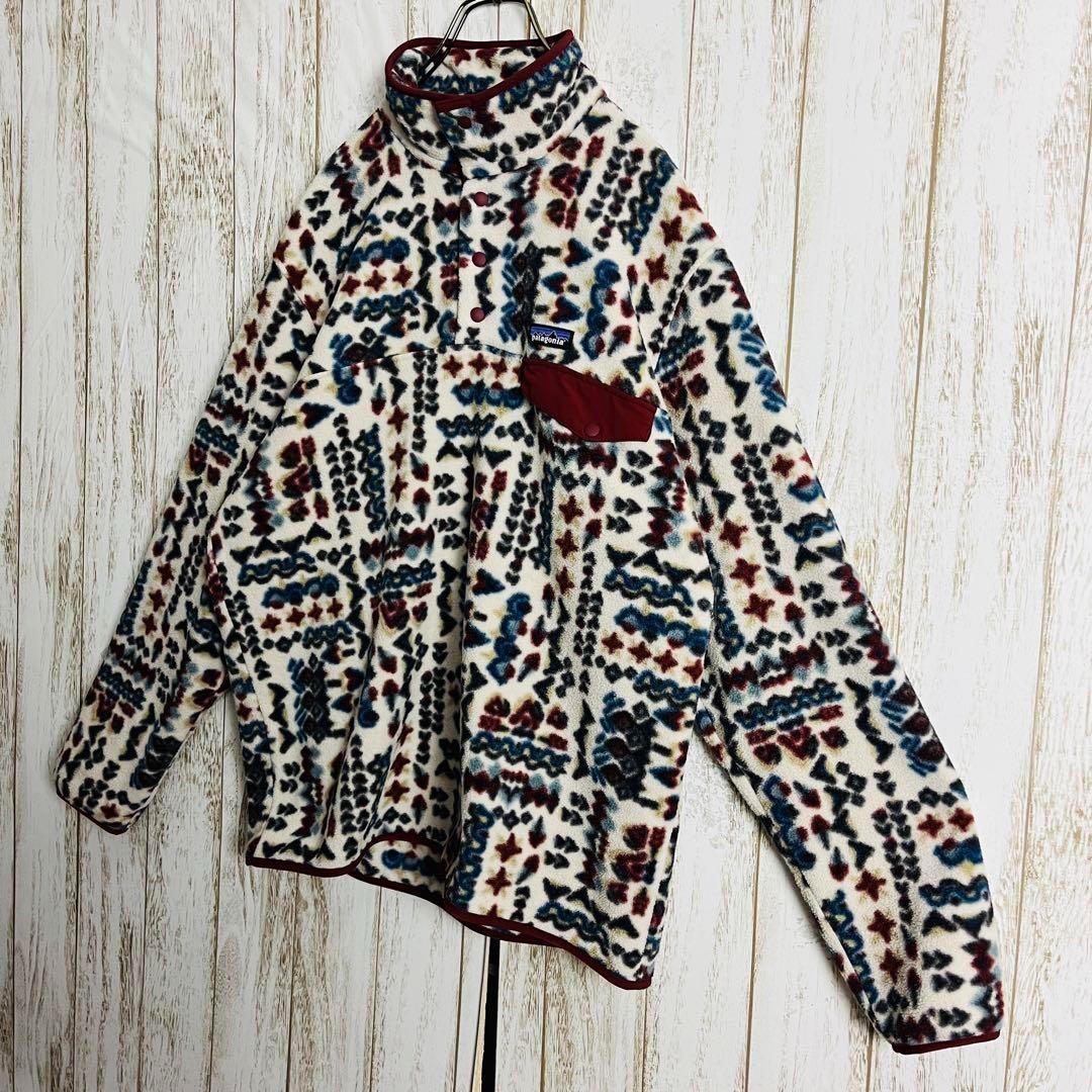 【希少デザイン】パタゴニア ⭐︎ シンチラスナップ 総柄フリースジャケット 即完