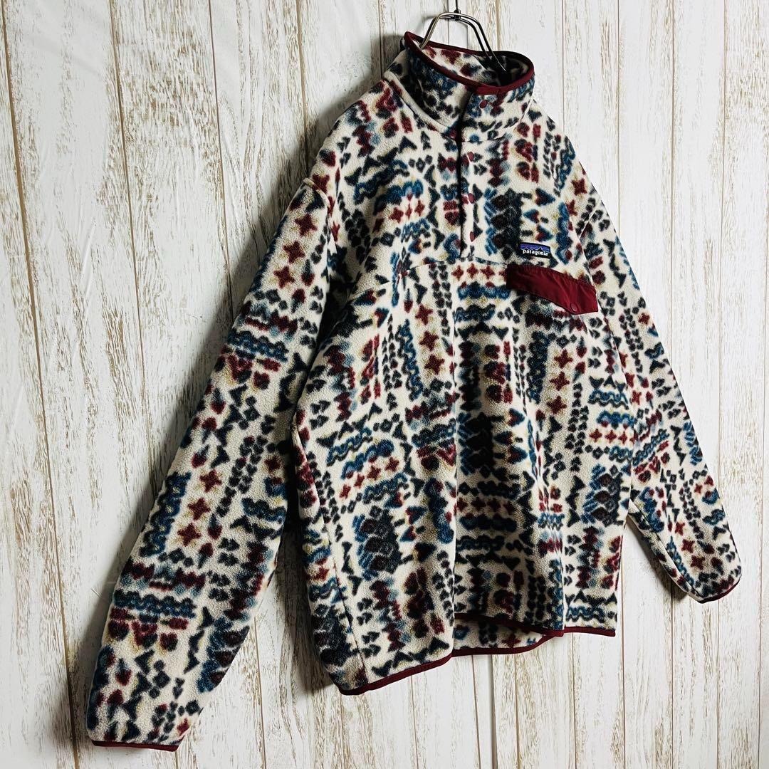 【希少デザイン】パタゴニア ⭐︎ シンチラスナップ 総柄フリースジャケット 即完