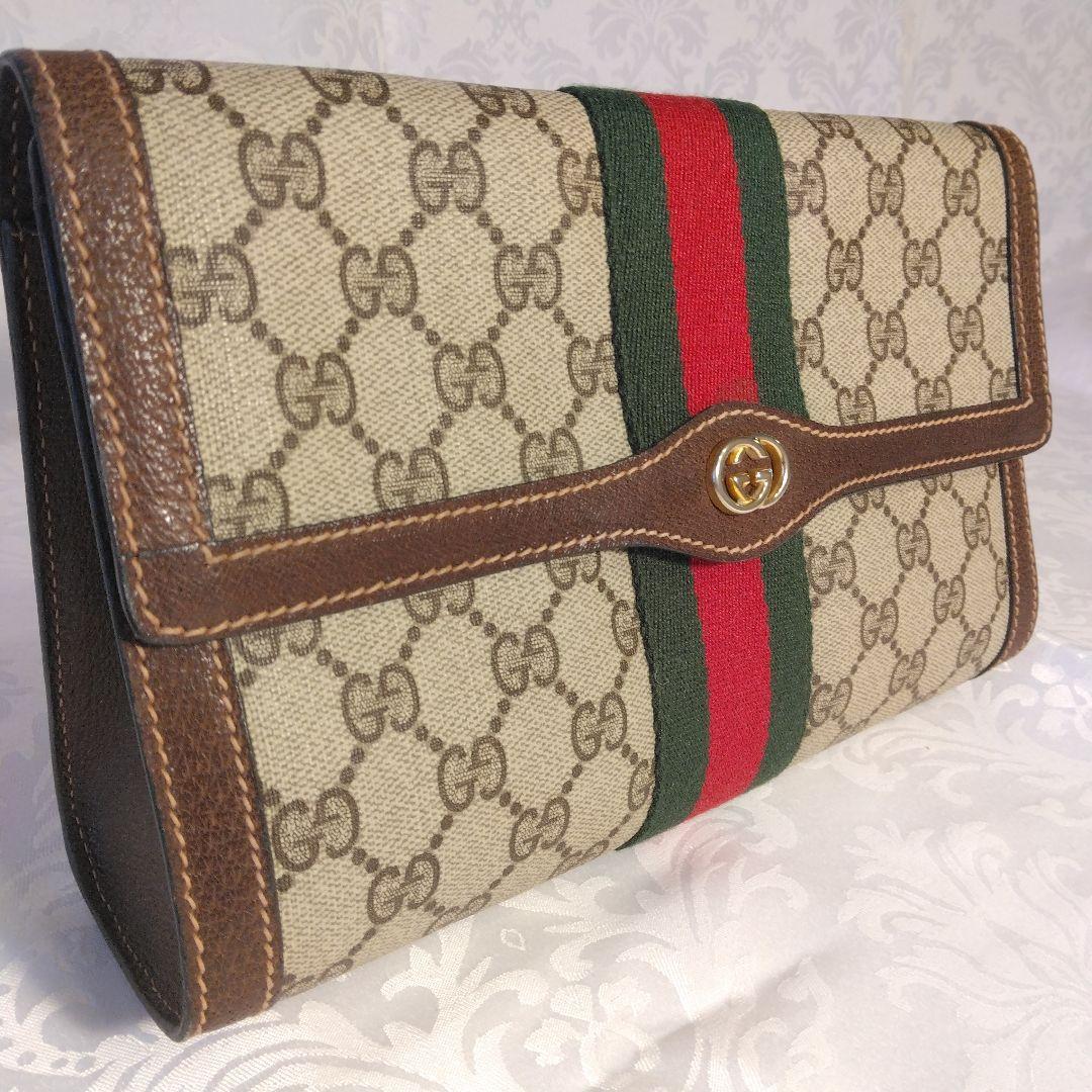 Gucci グッチ　GGプラスシェリー　PVC　セカンドバッグ クラッチバッグ