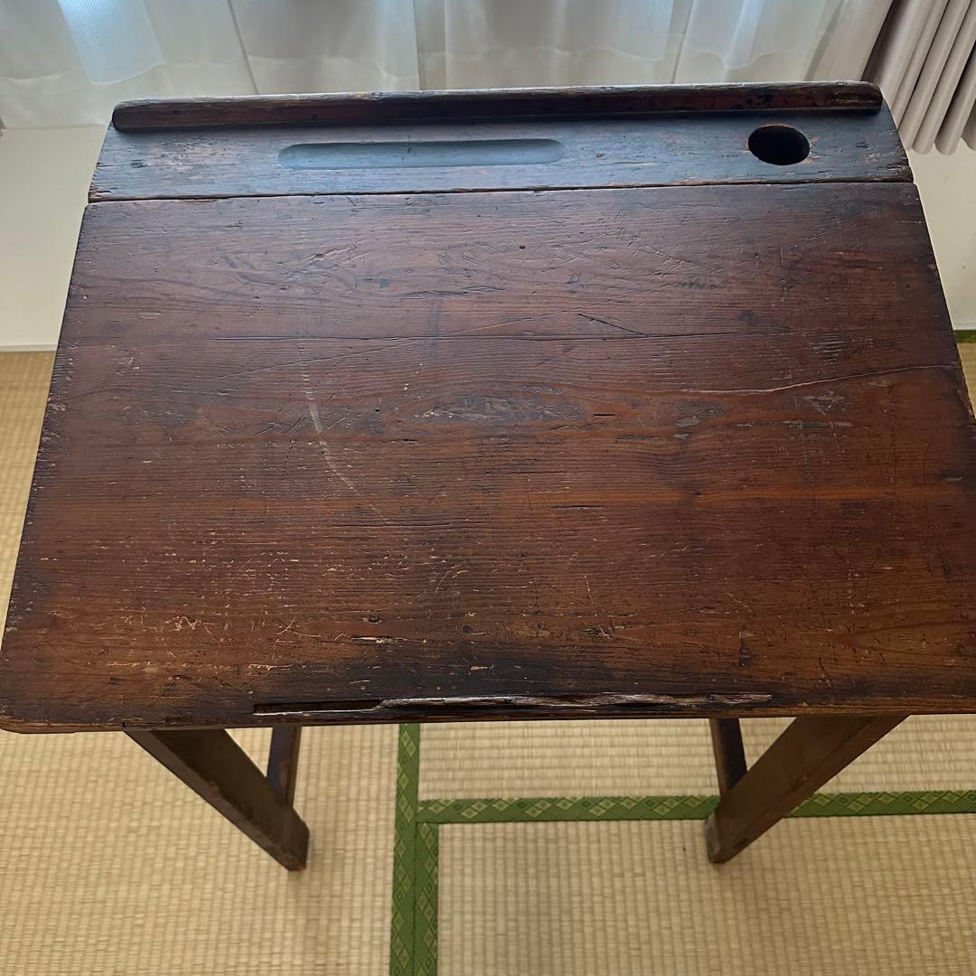 ヴィンテージ　イギリス　スクールデスク　学校机　折りたたみ