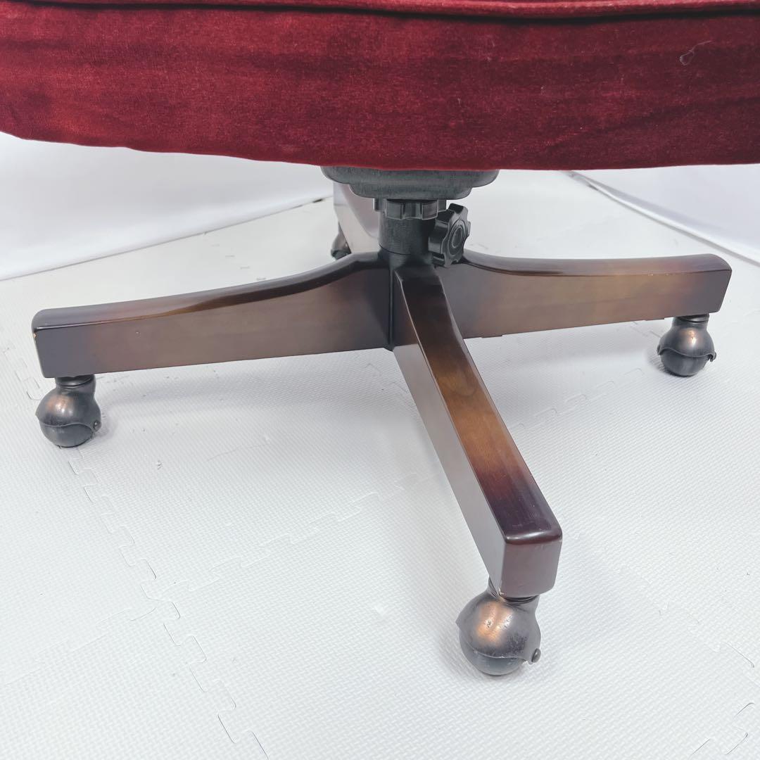 karimoku オールドカリモク コロニアル デスクチェア モケットレッド