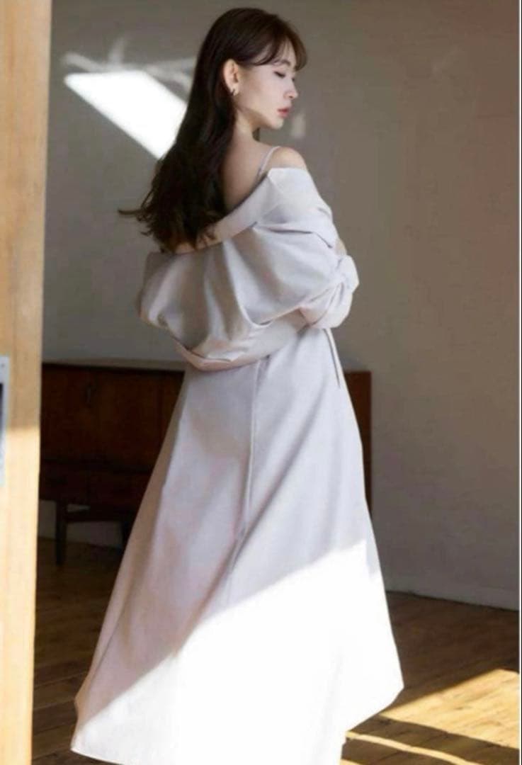 ワンピース Herlipto Draped Shirt Dress Set