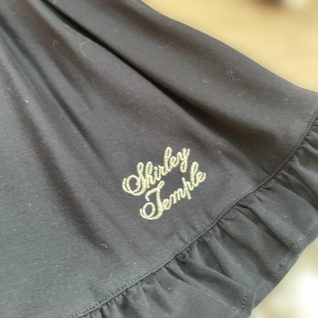 Shirley Temple 黒いフリル付きドレス 120cm