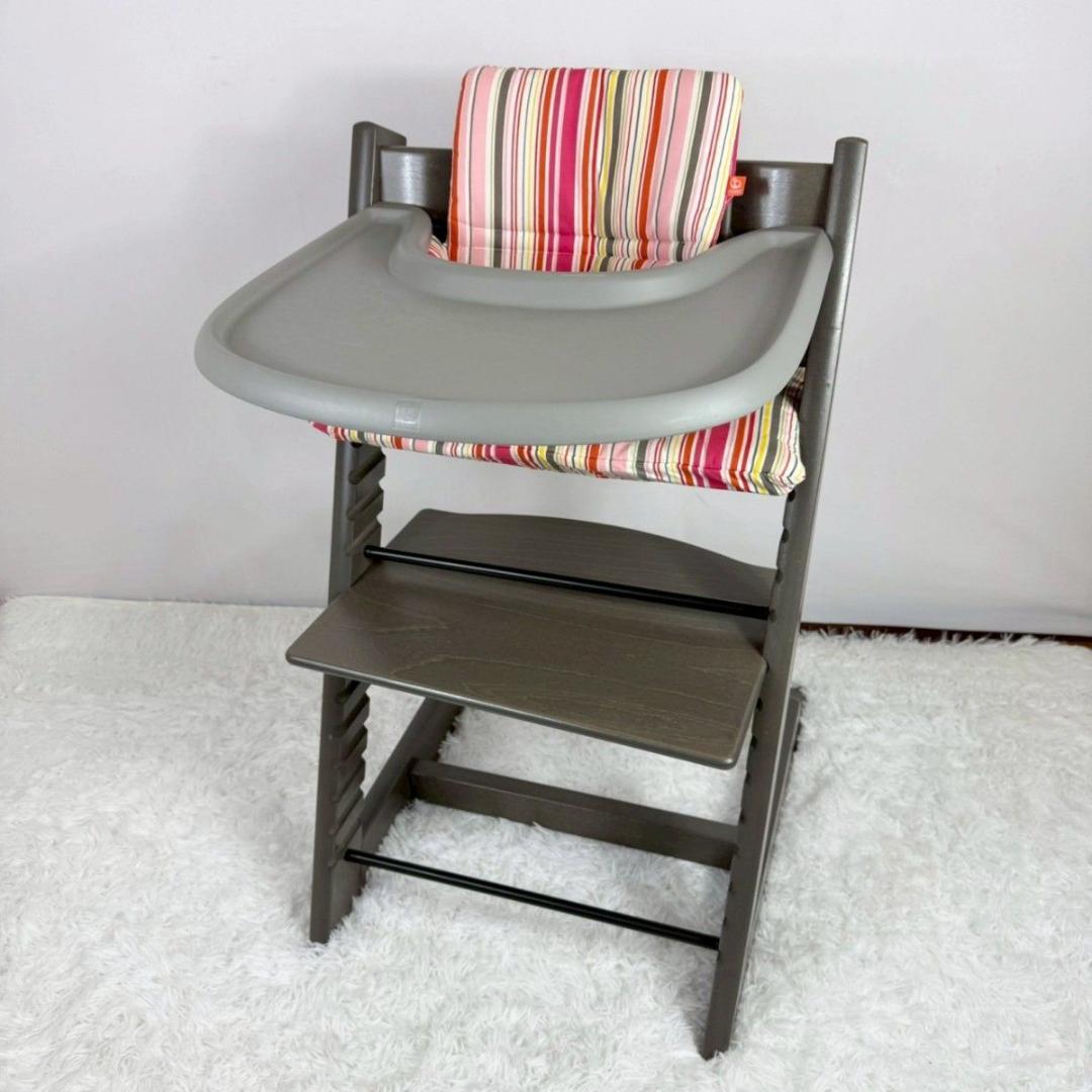 「極美品」 STOKKE ストッケ　トリップトラップ　ヘイジーグレー　シリアル5