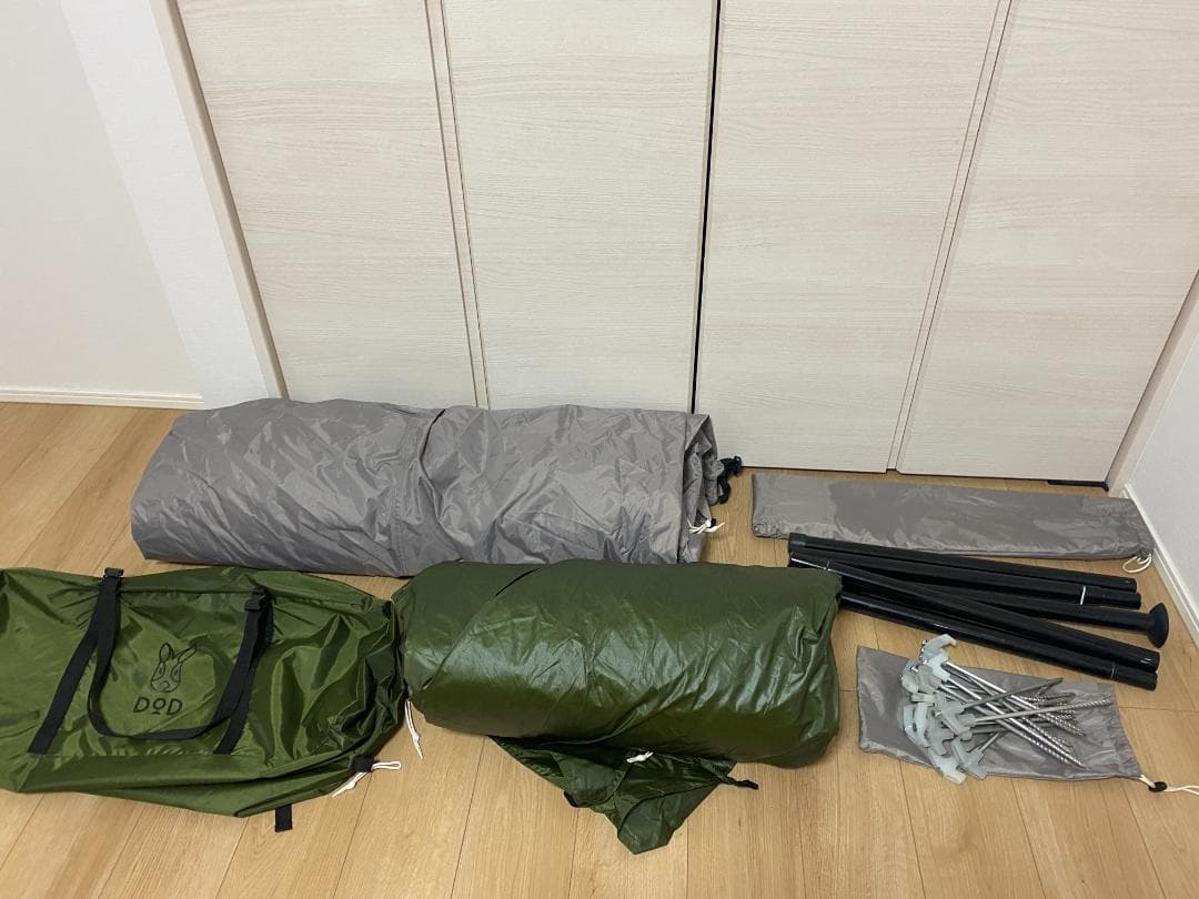 【美品 使用3回】DOD ワンポールテントRX Lサイズ（トンガリハットおまけ）