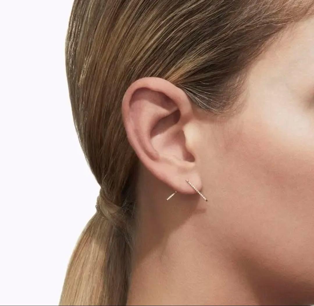 SHIHARA ダイヤモンド　ポスト　ピアス　イエローゴールド K18 シハラ