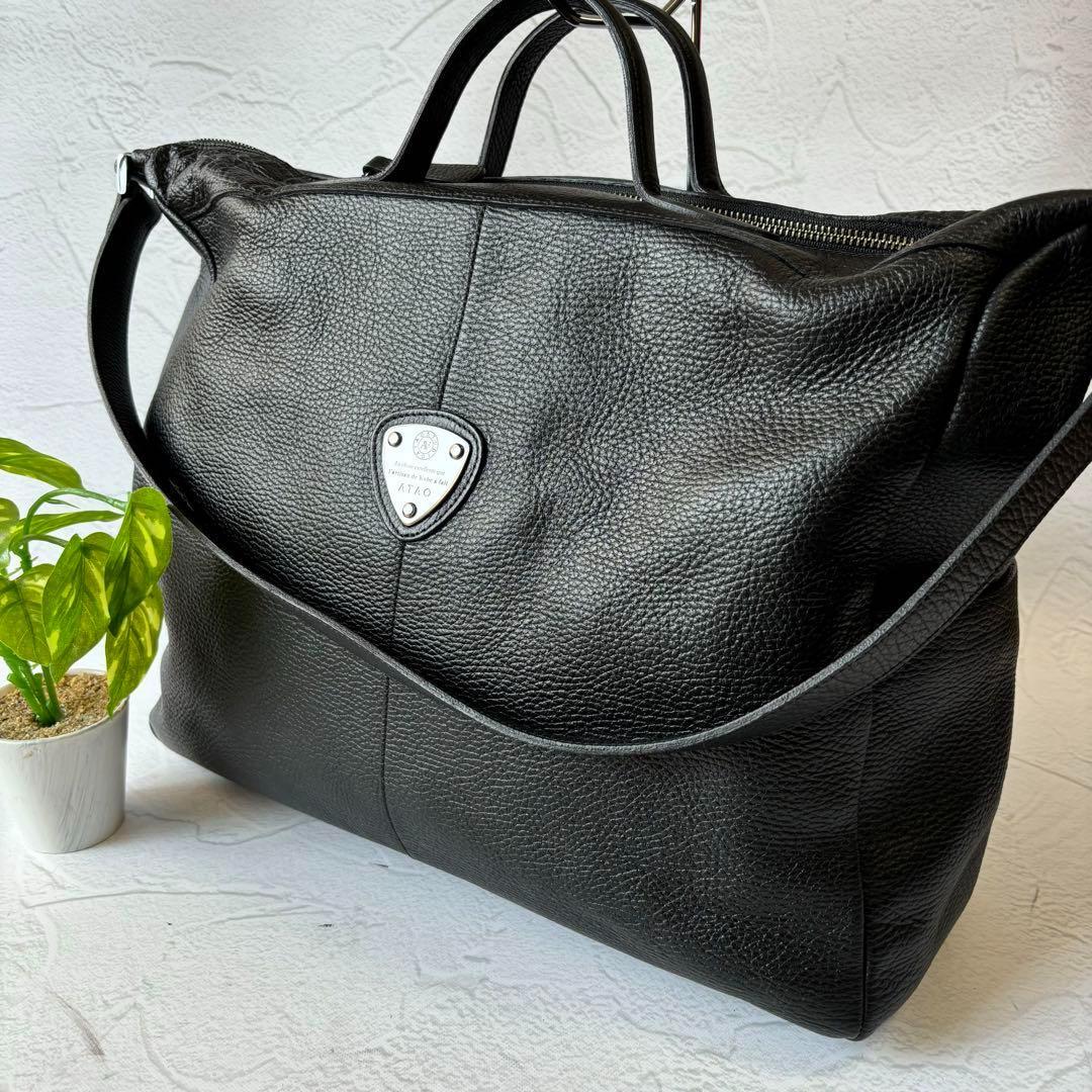 【未使用級】アタオ ATAO グランヴィ ボストンバック 2way旅行 ブラック