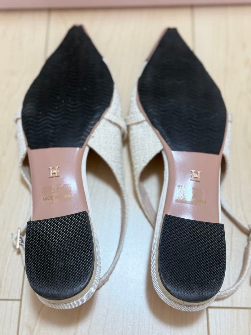 靴 Tweed Slingback Flats Her lip to