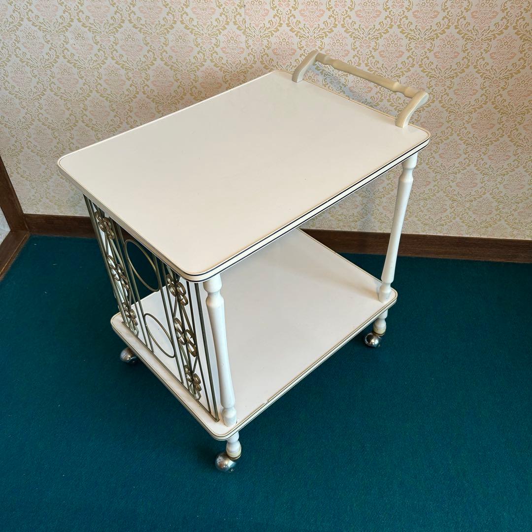 レトロポップ キッチンワゴン 白