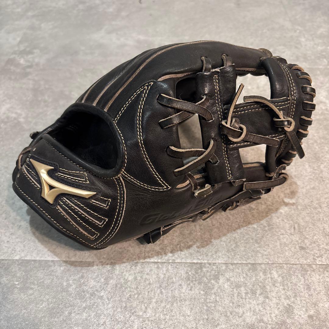 MIZUNO（ミズノ） グローバルエリート 内野手 軟式 グローブ ブラック