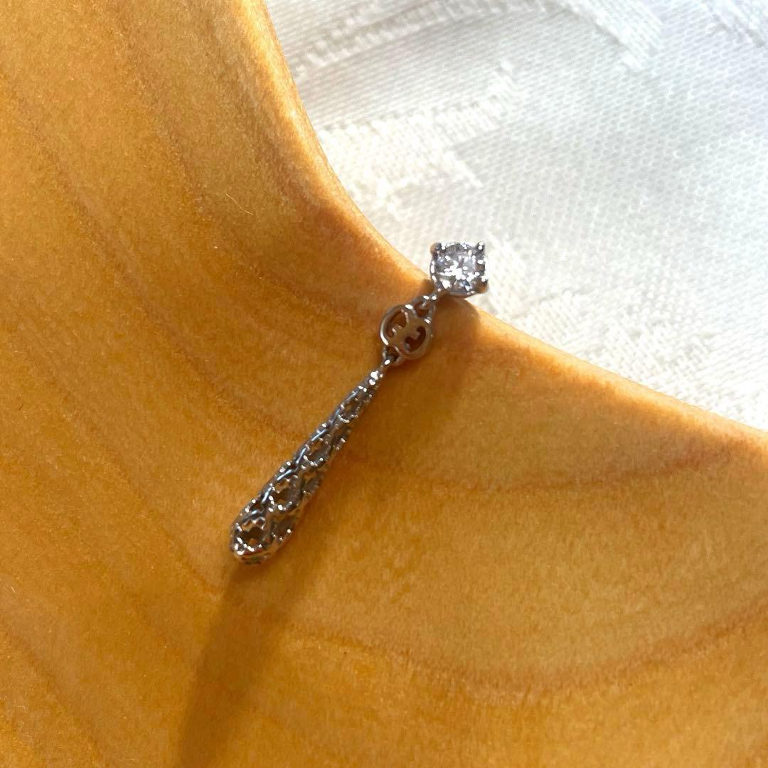 GUCCI グッチ ディアマンティッシマ ピアス 片耳用 K18WG ダイヤ