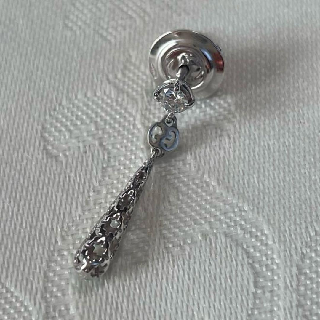 GUCCI グッチ ディアマンティッシマ ピアス 片耳用 K18WG ダイヤ