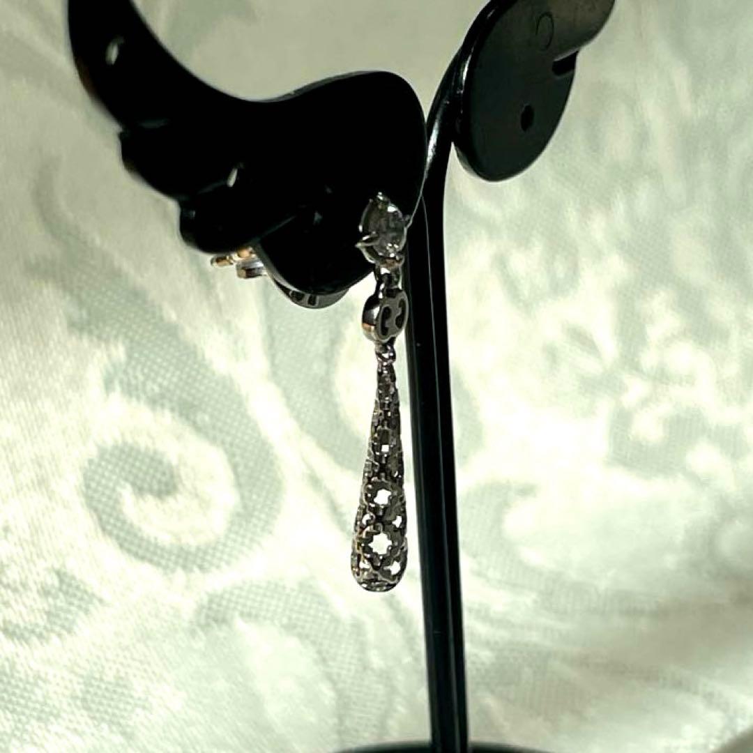 GUCCI グッチ ディアマンティッシマ ピアス 片耳用 K18WG ダイヤ