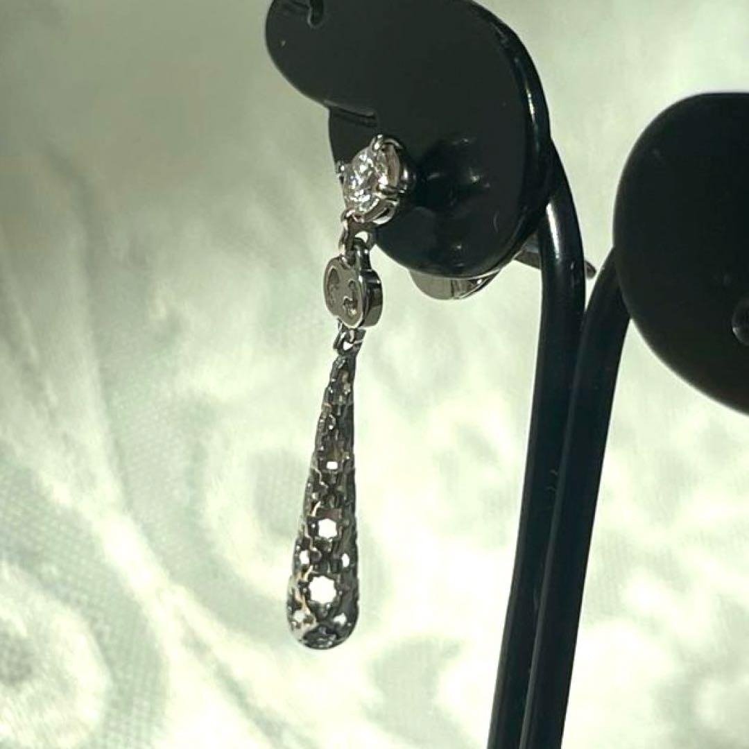 GUCCI グッチ ディアマンティッシマ ピアス 片耳用 K18WG ダイヤ