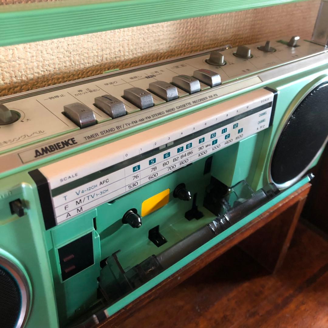 【再生可】80s ファンシーレトロ ヴィンテージ ラジカセ80年代