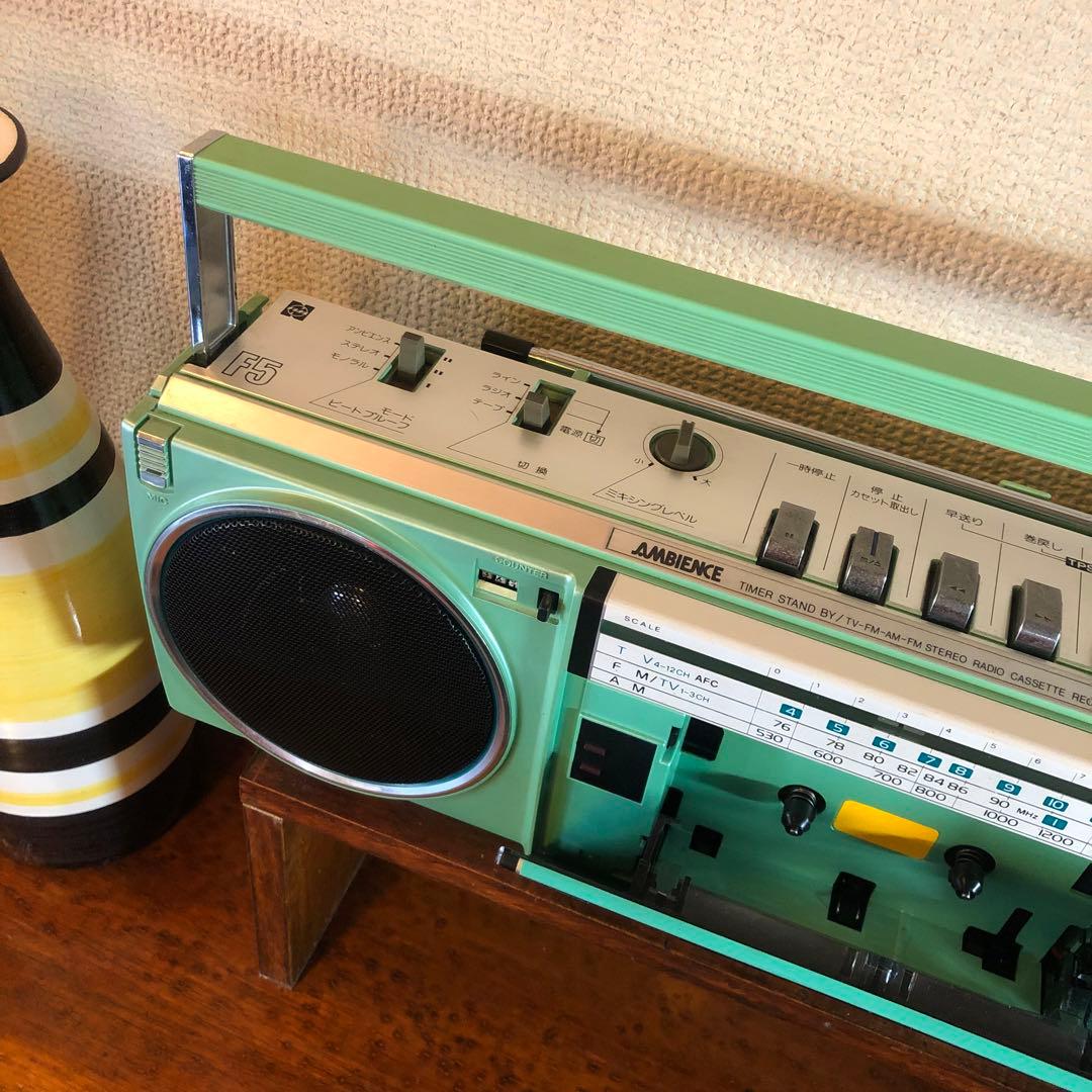 【再生可】80s ファンシーレトロ ヴィンテージ ラジカセ80年代