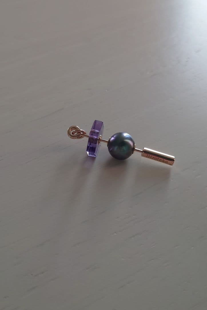 Hirotaka アメジスト スピアピアス用パーツ K18 ヘキサゴン