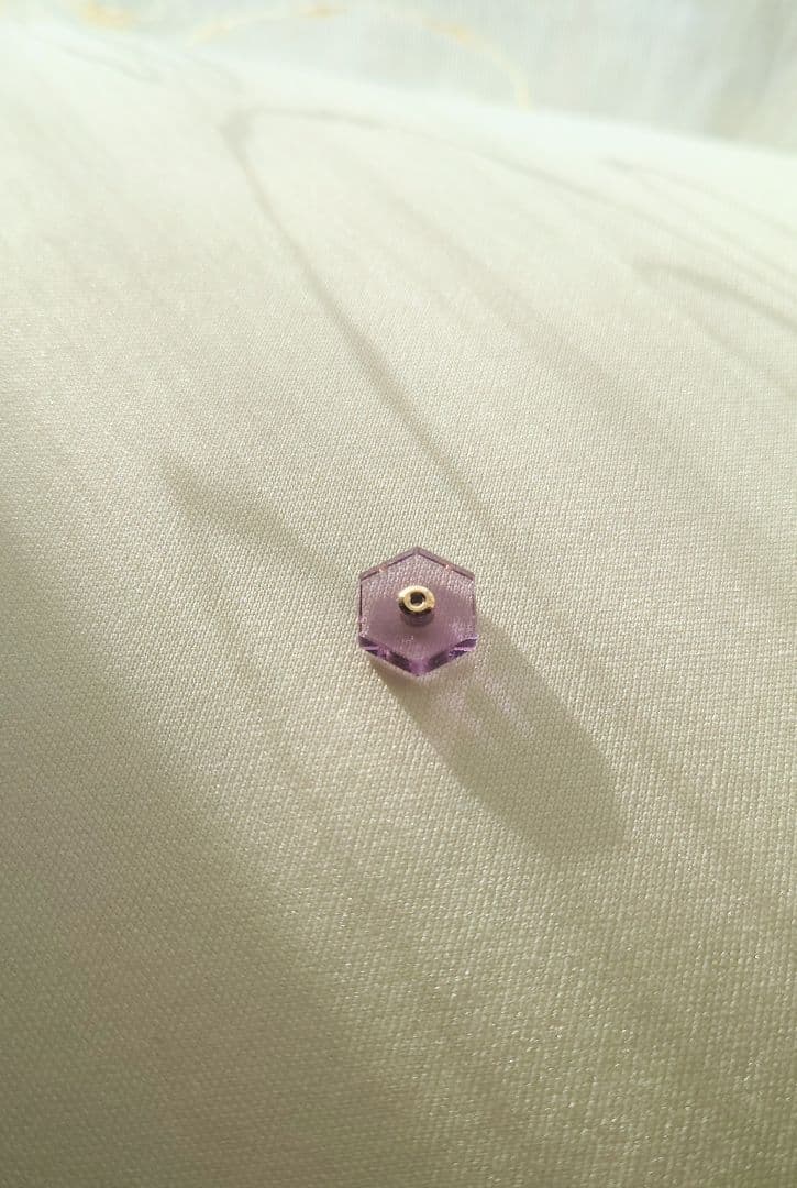 Hirotaka アメジスト スピアピアス用パーツ K18 ヘキサゴン