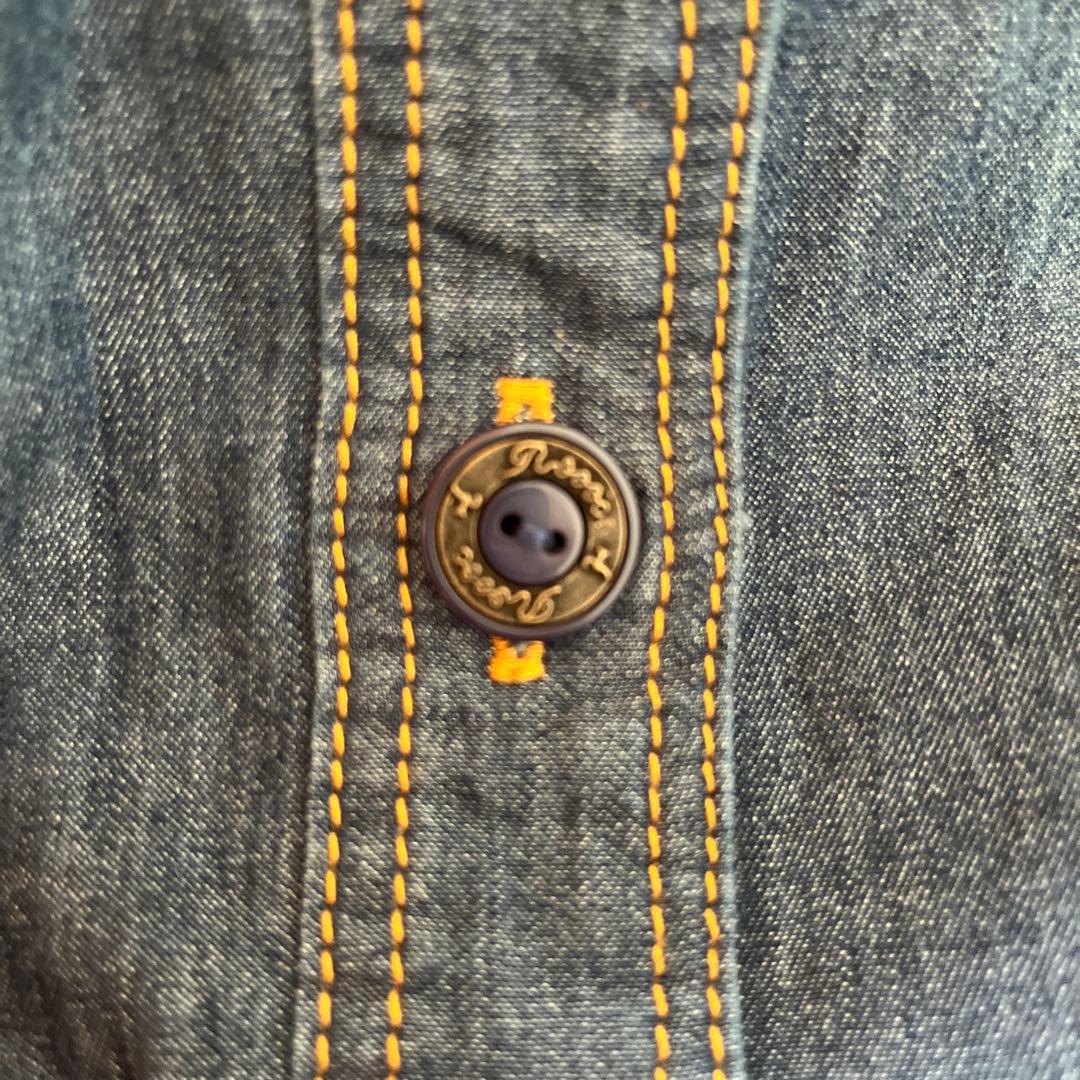 インポートロッサ デニムジャケット　フード付きワンピース　春夏羽織り 綿100%