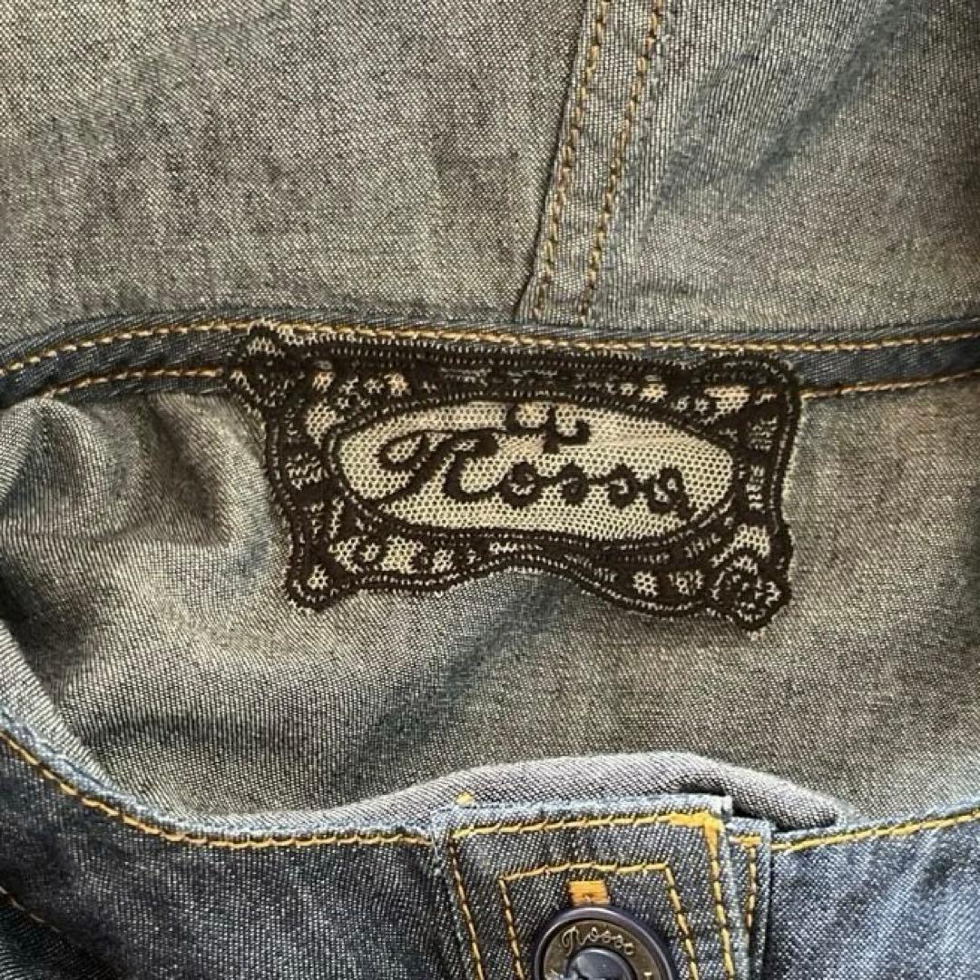 インポートロッサ デニムジャケット　フード付きワンピース　春夏羽織り 綿100%