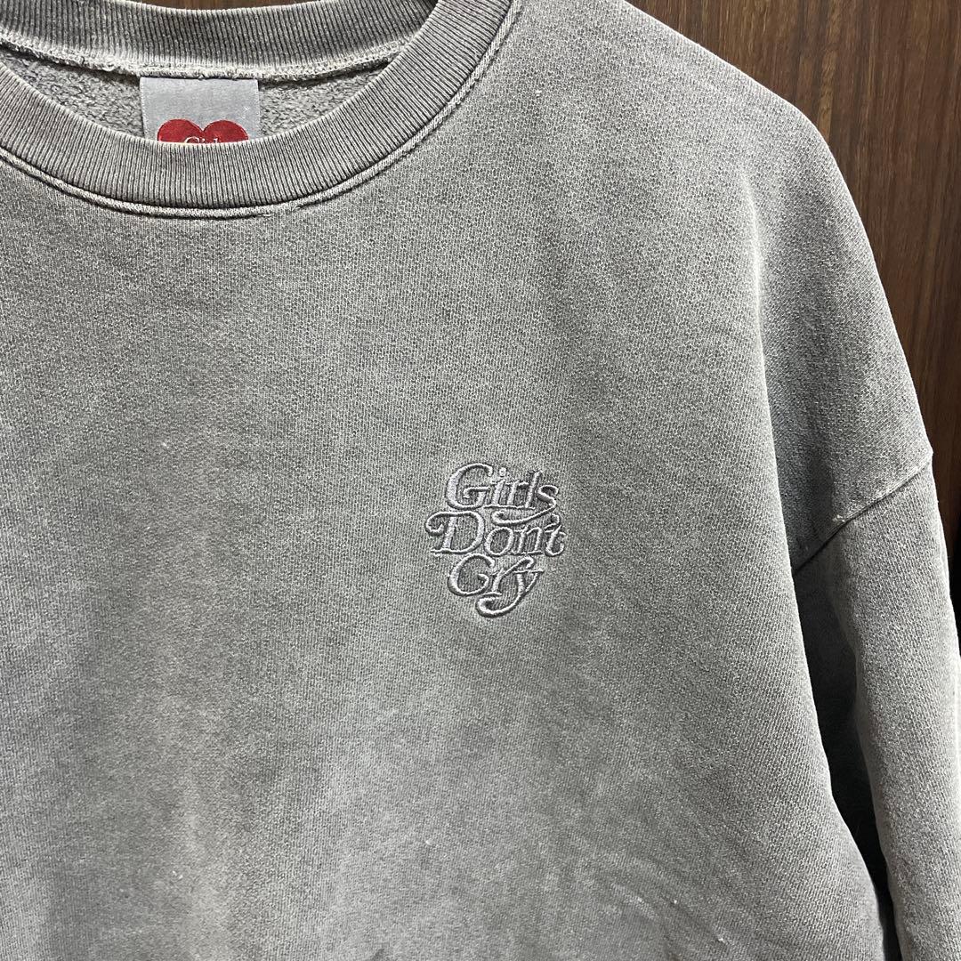 USED加工 Girls Don't Cry スウェットシャツ グレー 古着