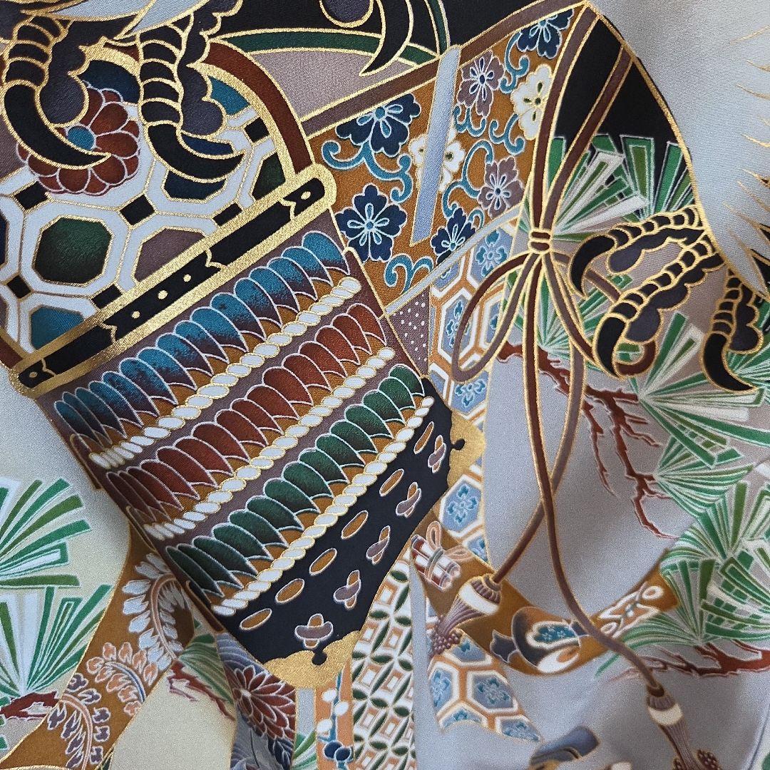 No63 正絹　男の子お祝い着物　長襦袢付き　産着　七五三