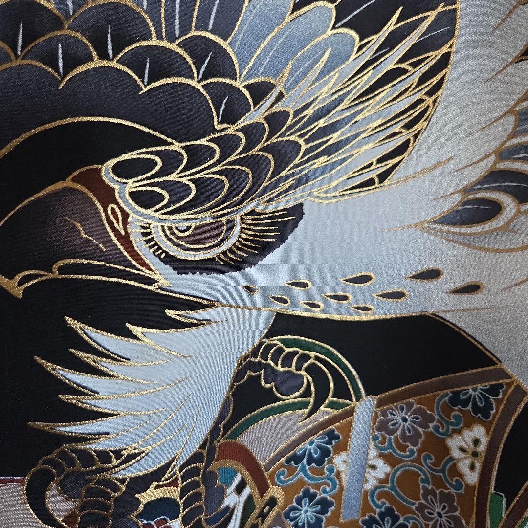 No63 正絹　男の子お祝い着物　長襦袢付き　産着　七五三