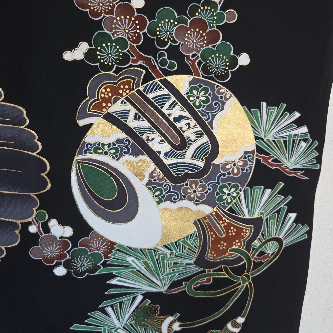 No63 正絹　男の子お祝い着物　長襦袢付き　産着　七五三