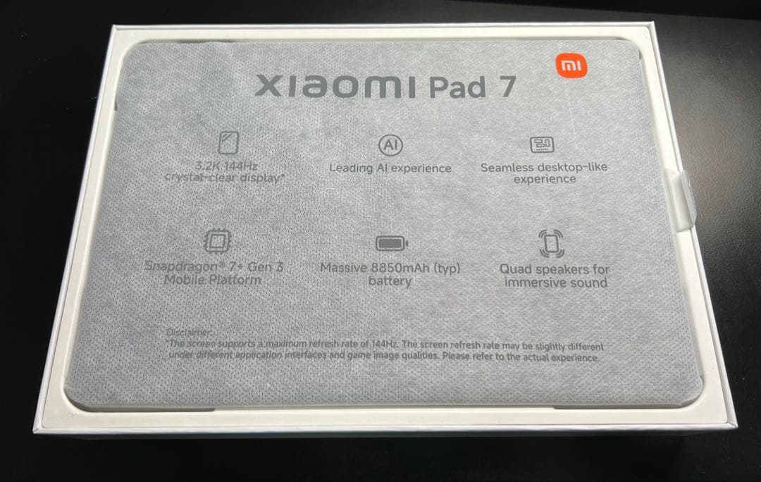 【美品】Xiaomi Pad 7 グレー 8GB 128GB 国内版