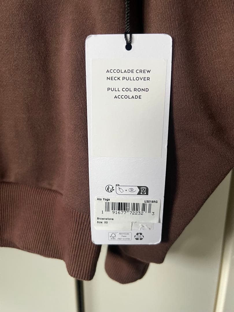 alo スウェット トレーナー Accolade クルーネック プルオーバーXS