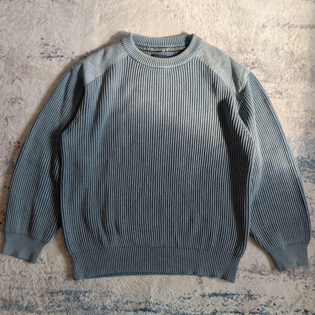 極美品 ナンバーナイン ミリタリーニット リブ編みセーター 厚手 カシミヤ混