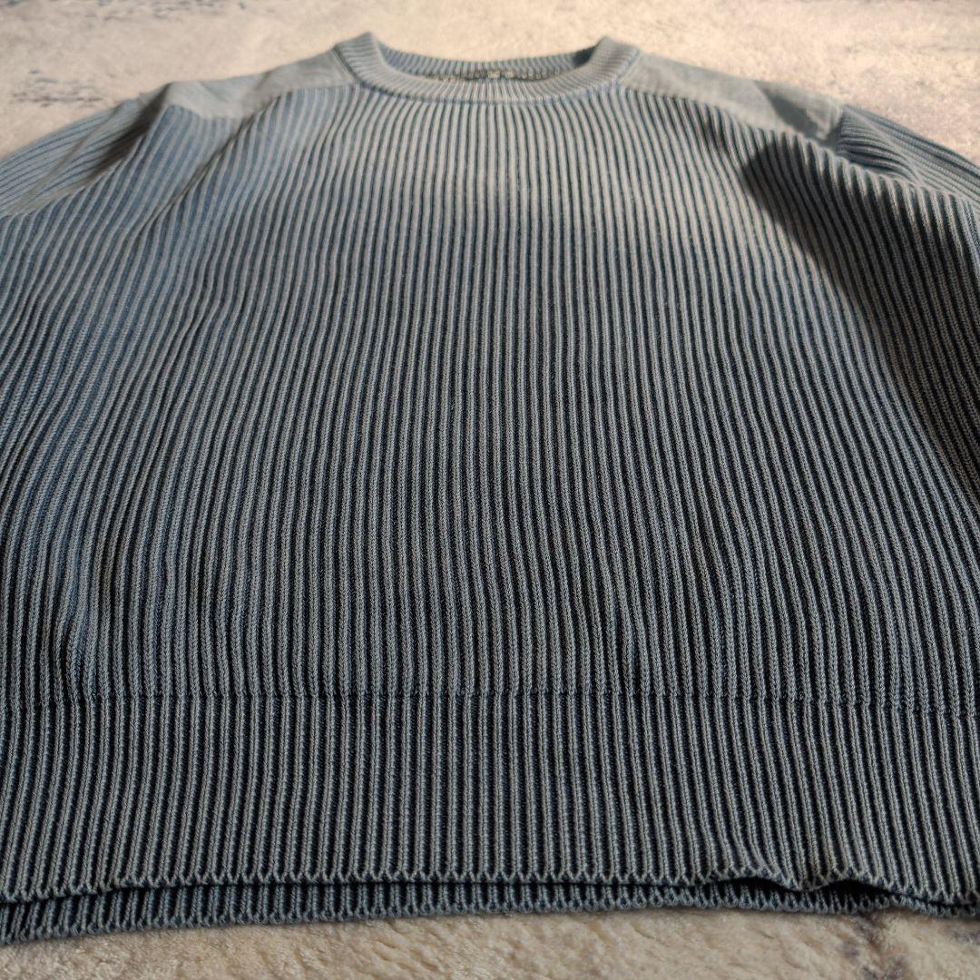 極美品 ナンバーナイン ミリタリーニット リブ編みセーター 厚手 カシミヤ混