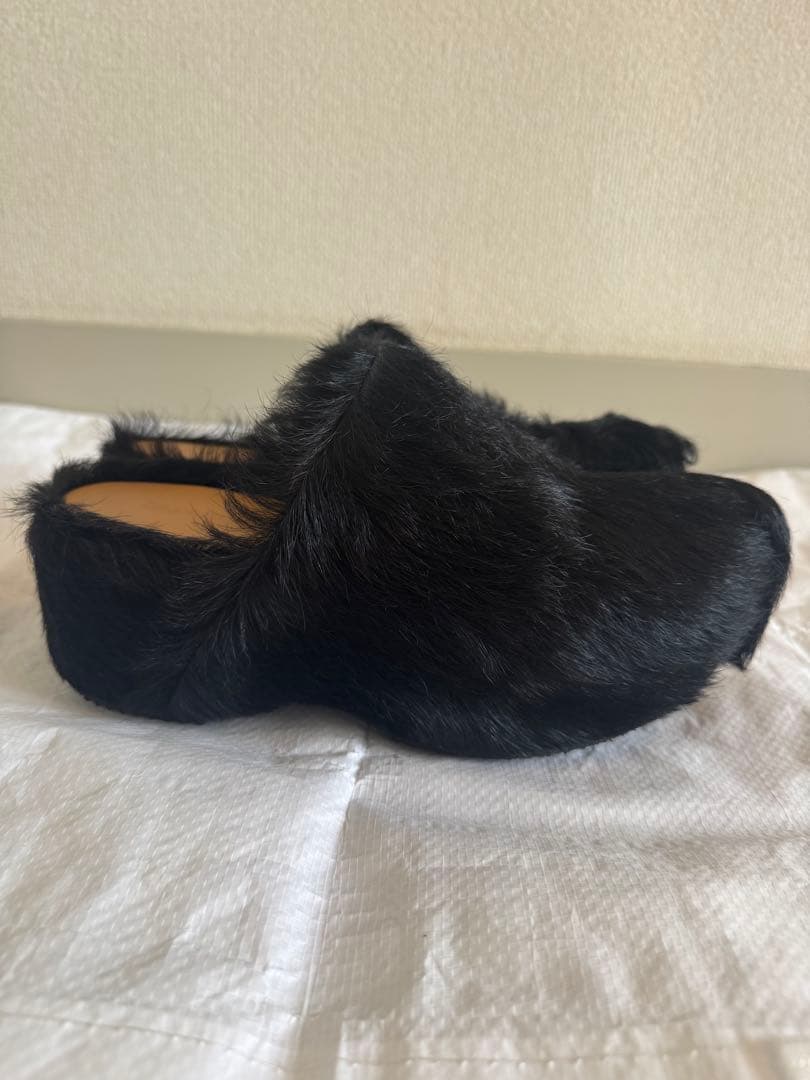 最終処分セール‼️JIL SANDER ブラックファーサンダル