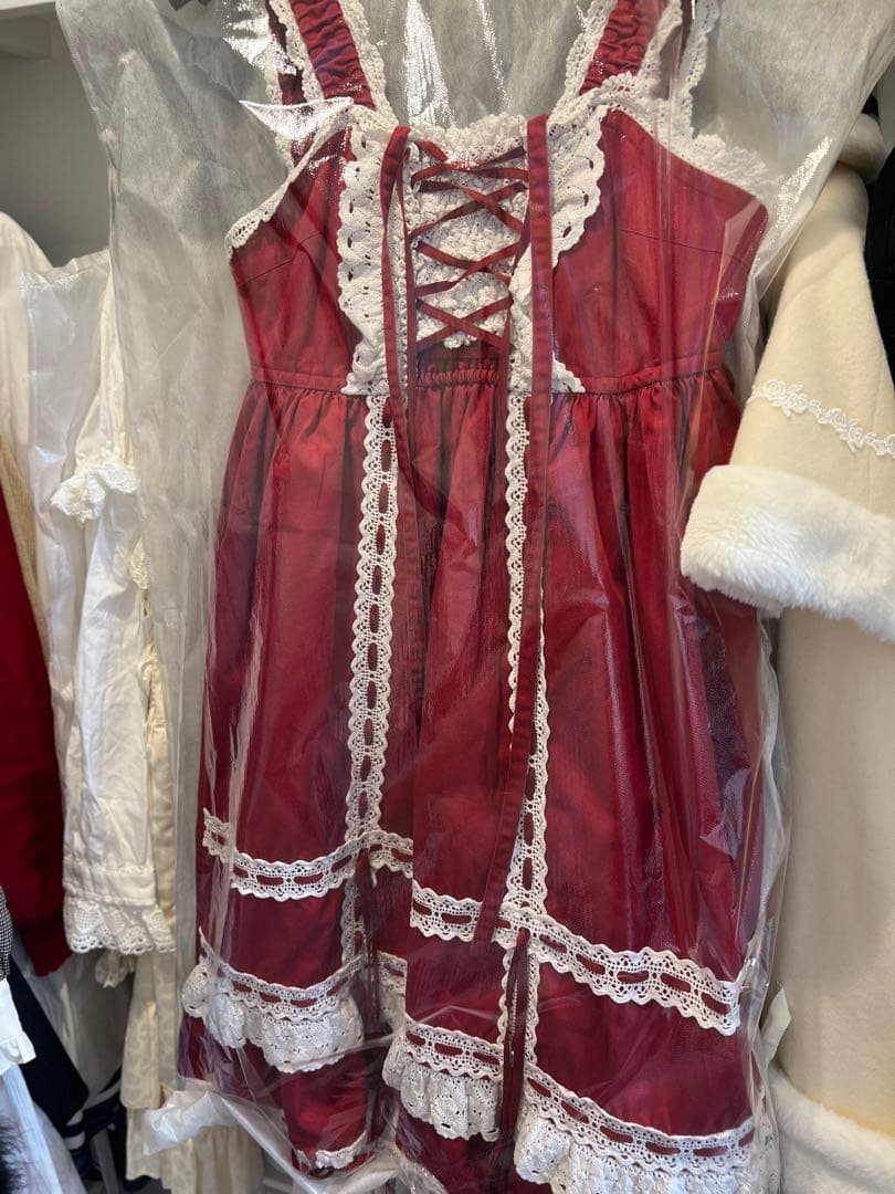 ベビードールジャンパースカート エンジ