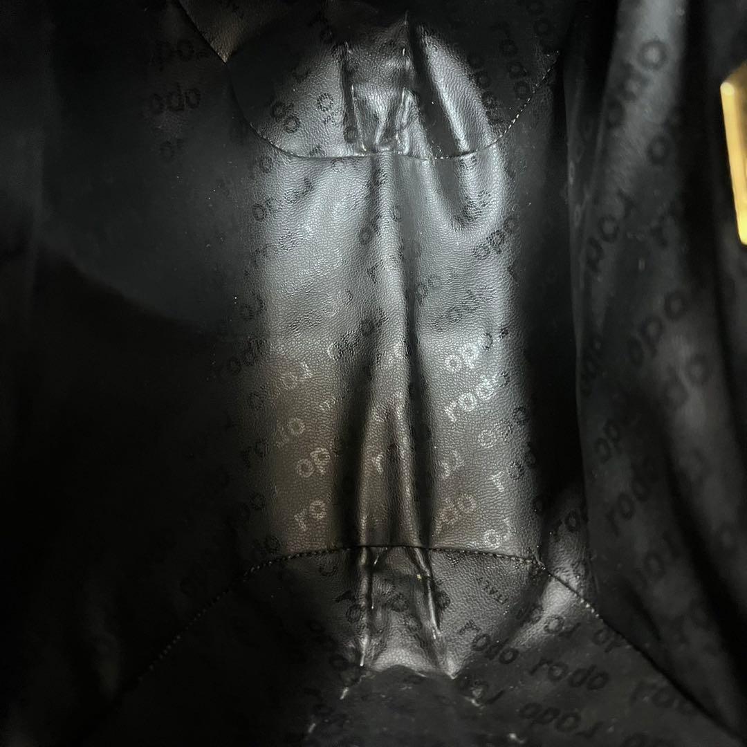 【美品】RODO ITALY ロド/ラタン 編込み/マルチカラー/ハンドバッグ