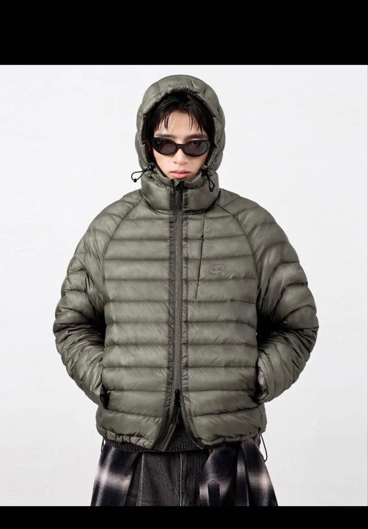 VLAD ライトシェル グリーン ダウン ジャケット グレー MUSINSA