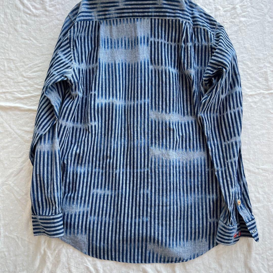 カスリラ kasurira 備後節織 ゆったりカジュアル シャツ 藍染