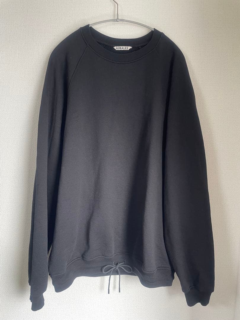 【るる】AURALEE ブラック スウェット トレーナー