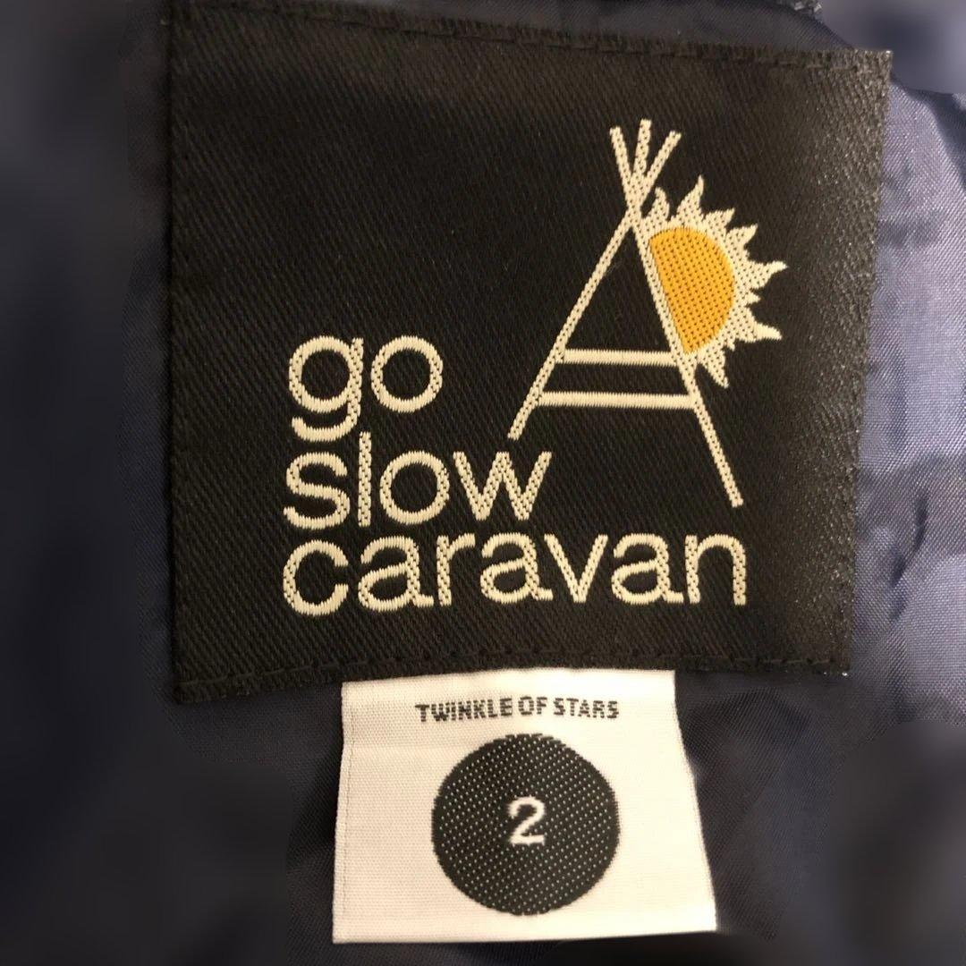 GO SLOWCARAVANゴースローキャラバンパネル刺繍モッズコートネイビー2