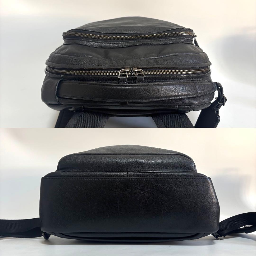 トゥミ バックパック ブラッドナー ハリソン ベイツ オールレザー ブラック