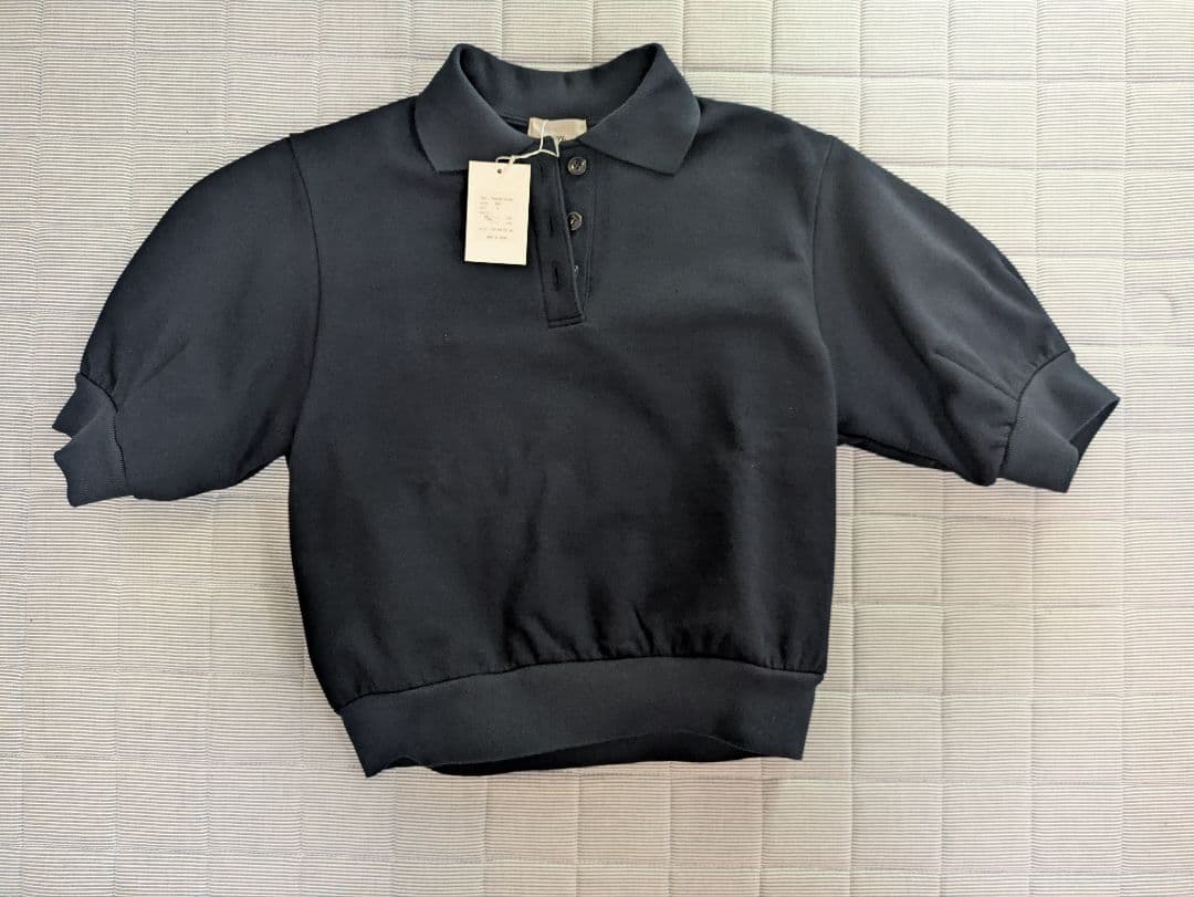 soyy.アーモンドポロシャツ　ネイビー