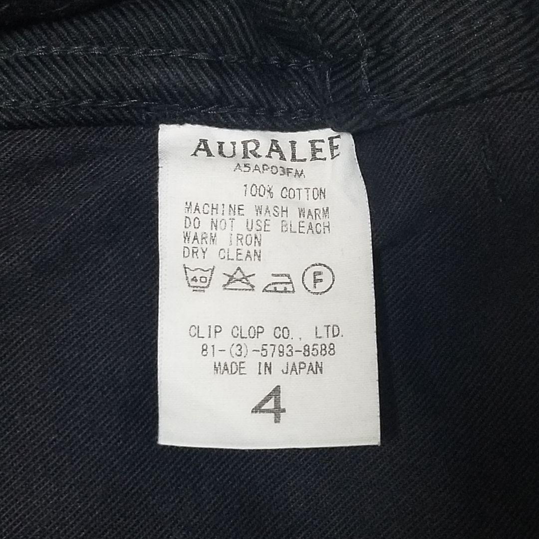 【美品】AURALEE フィンクスモールスキンパンツ ブラック 4