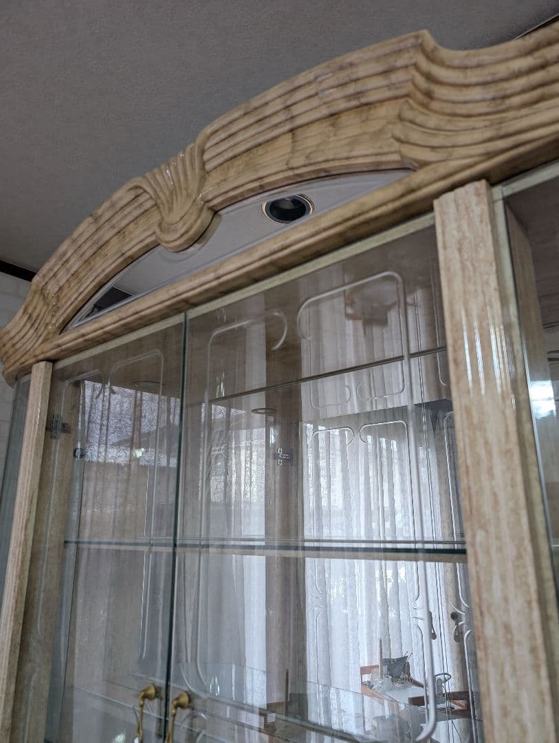 【訳あり】大型 飾り棚 ガラスキャビネット 食器棚