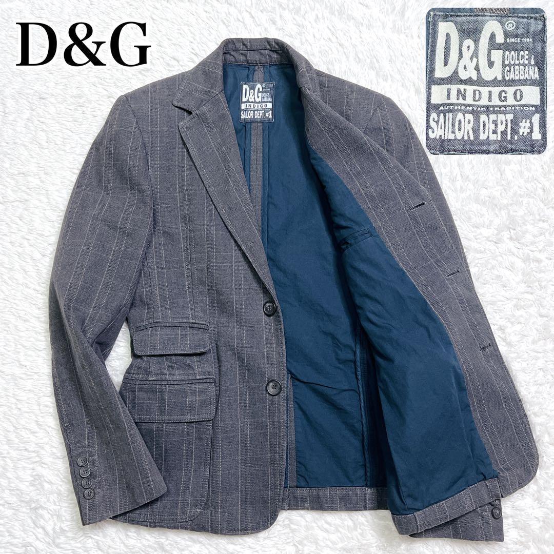 【美品】D&G ドルガバ INDIGO デニム テーラードジャケット イタリア製