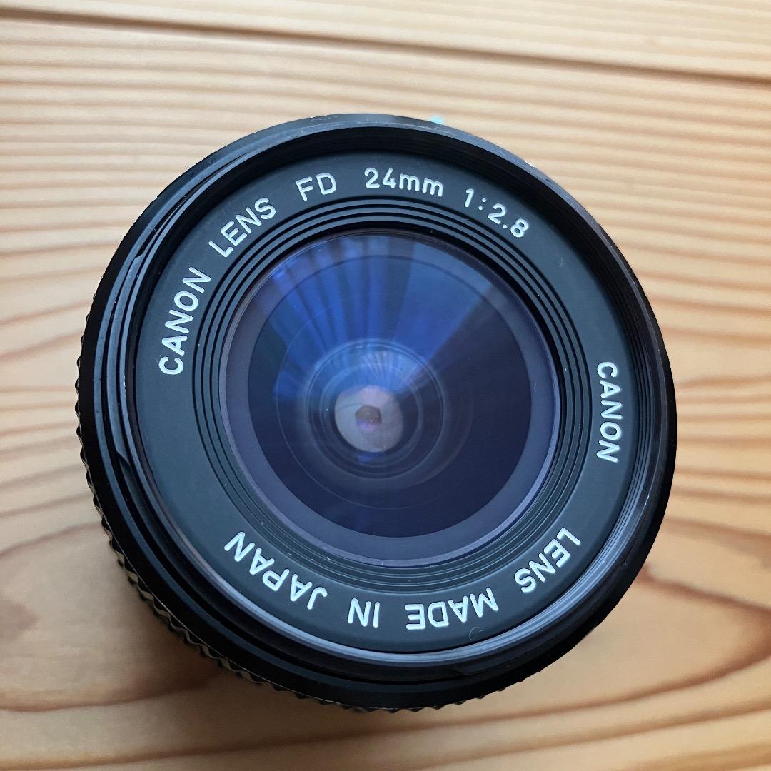 CANON LENS FD 24mm f/2.8　純正キャップ、フィルター付き