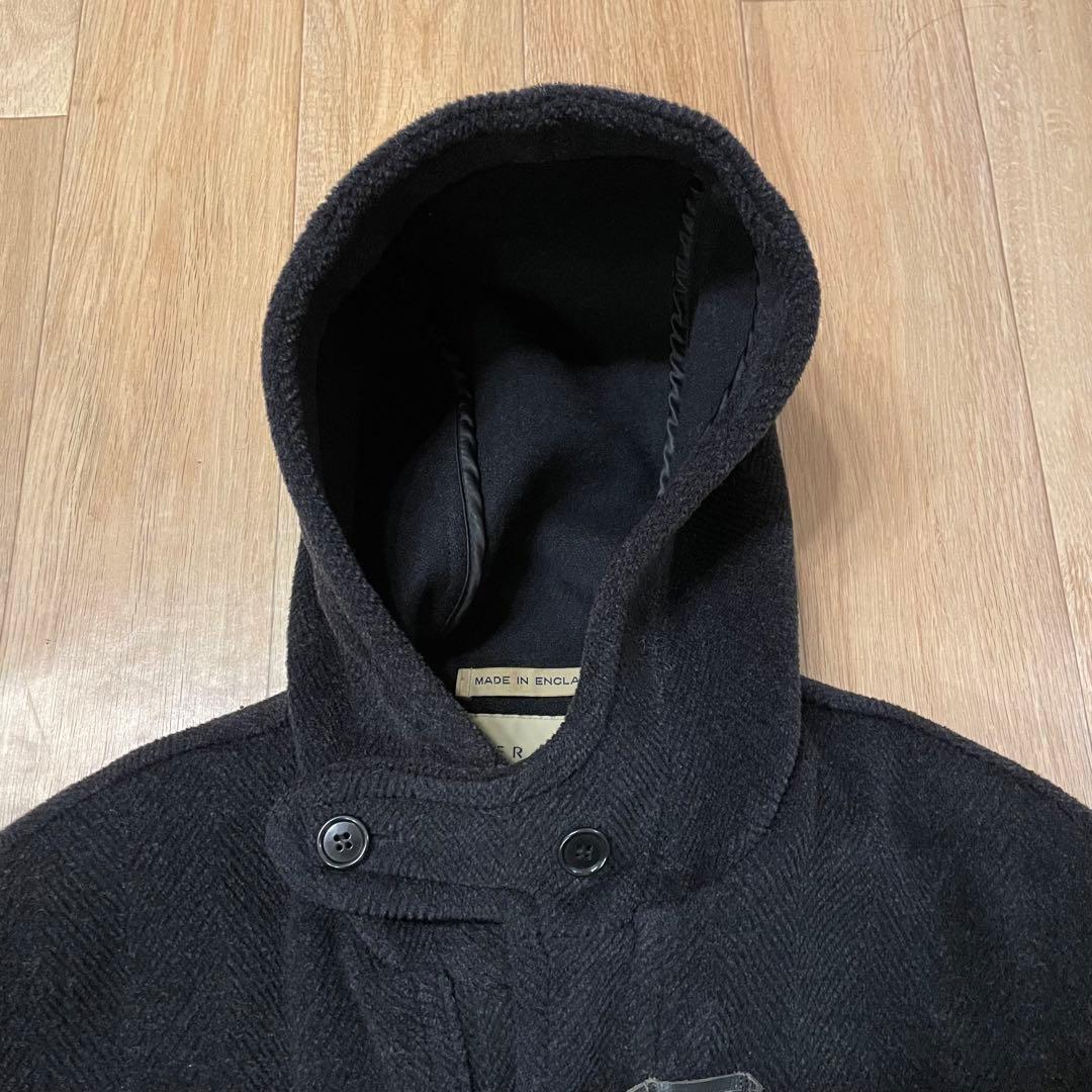 90s 英国製 グローバーオール キングストン ヘリンボーン ダッフルコート 黒