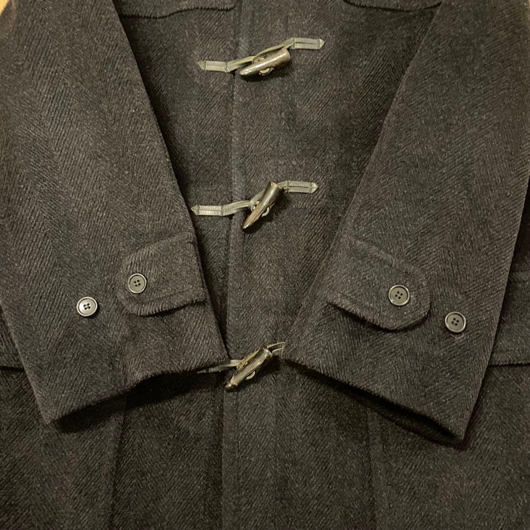 90s 英国製 グローバーオール キングストン ヘリンボーン ダッフルコート 黒