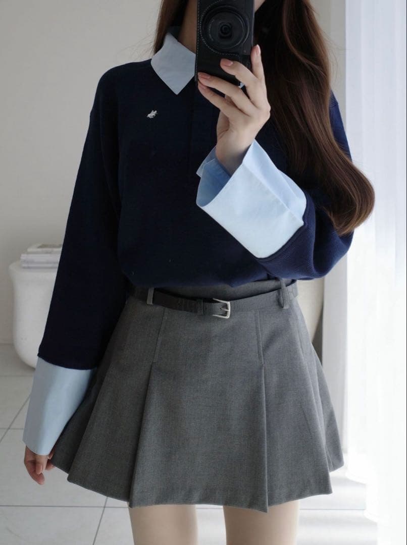 LAGUNAMOON POLO BCS シャツカラーカフスニットプルオーバー